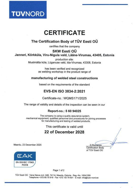 EN ISO 3834-2:2021